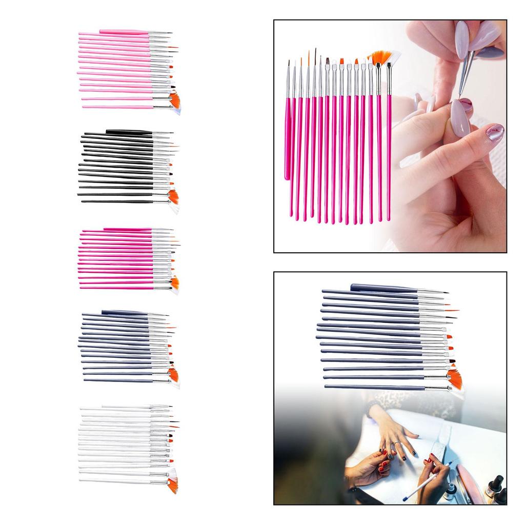 15 Pieces Nail Dotting Pen Painting Art Drawing Pencil Manicure Tool Liner Brush for Beautiful and