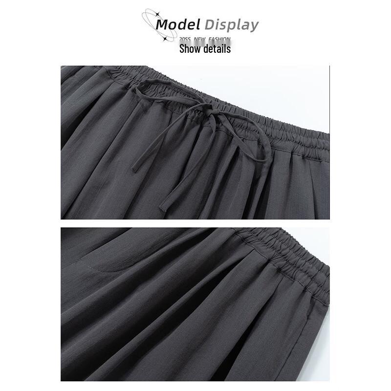 JEEP SPIRIT Men's Linen Blend Tai Chi Harem Pants