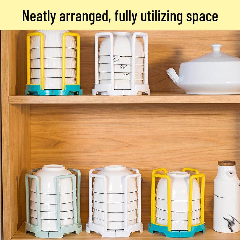 Retractable Multi-Functional Dish Rack: Dustproof Kitchen Storage for Bowls & Plates