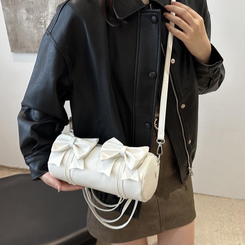 Yogodlns New Model Features Niche High-end Underarm Bag Trendy Bow Design Fashionable Women's Pillow Bag, and A Crossbody Handbag