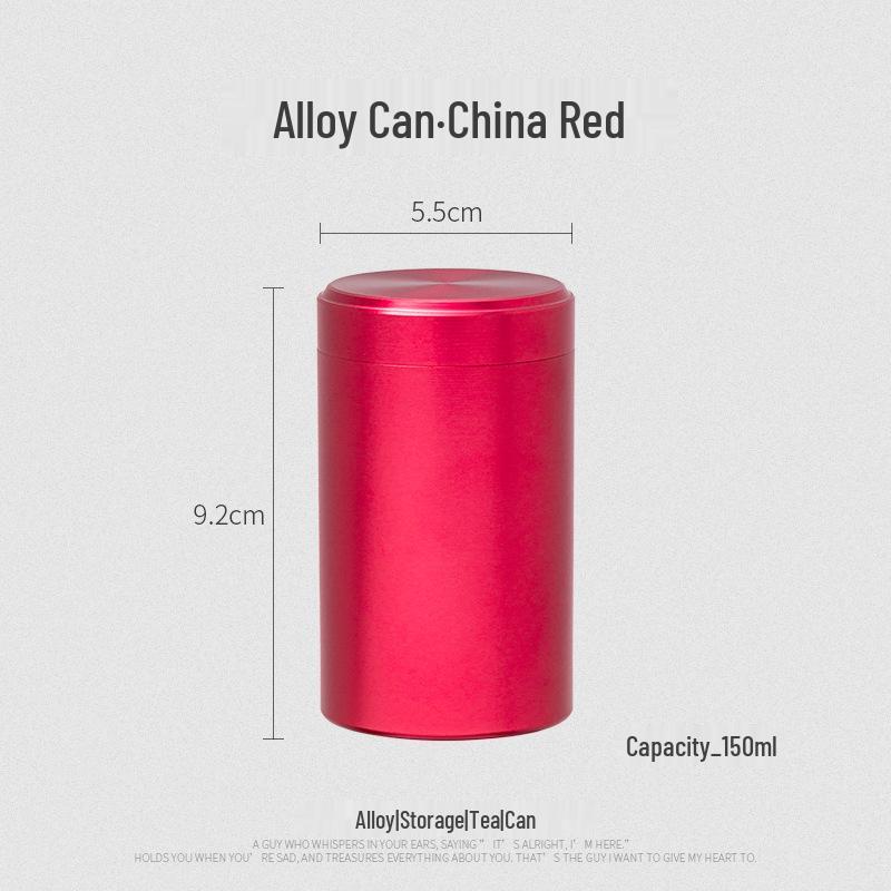 Compact Titanium-Aluminum Tea Storage Can: Small, Portable, and Sealed.