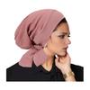 Turban Hat Lightweight Loose Fit Fully Cover Stretchy Knit Headscarf Pure Color