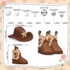 22pcs Cowboy Cake Decorations Cowboy Themed Party Decorations Cowboy Hat Boots Disco Ball Cake Topper for Western Birthday Party