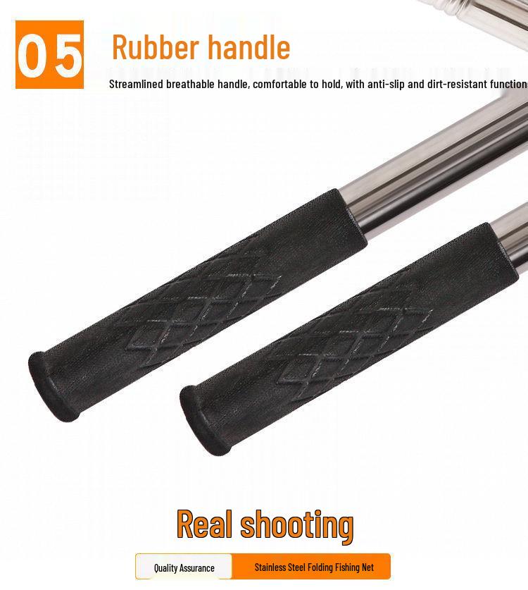 Teleskopische Edelstahl-Kescherstange zum Angeln, verstellbar von 1,9 m bis 5 m