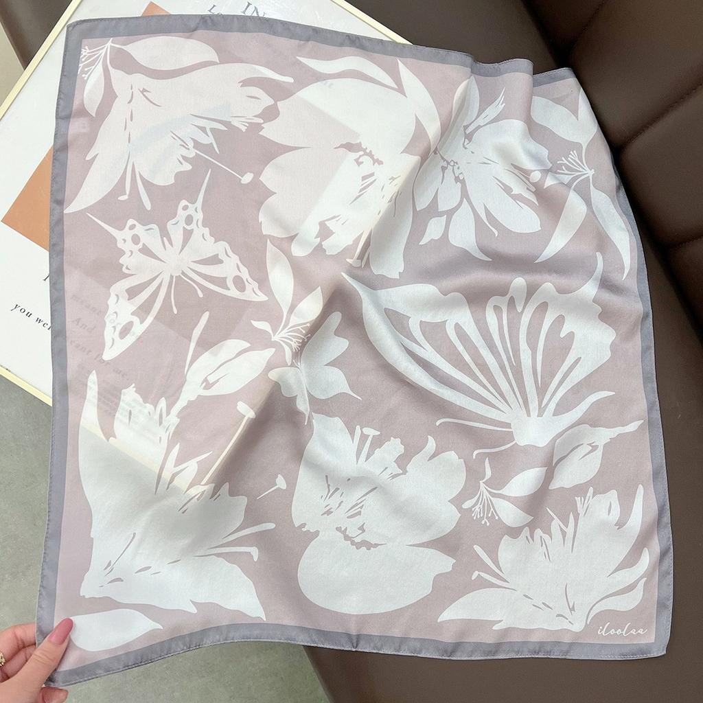 New 100% Natural Real Silk Scarf Fashion Lady Foulard Female Bandana Scarves  Women Hijab Shawl Wraps Square Neckerchief