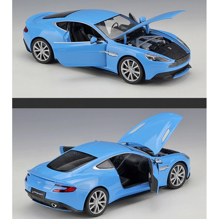 1/24 Maßstab WELLY Aston Martin Vanquish Legierungsautomodell Druckguss Metallspielzeugfahrzeuge Automodell Hohe Simulationskollektion Kindergeschenke