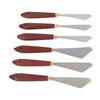 6Pcs Palette Knife Stainless Steel Blade Wooden Handle Widely Used Painting Knife Set for Painting Mixing