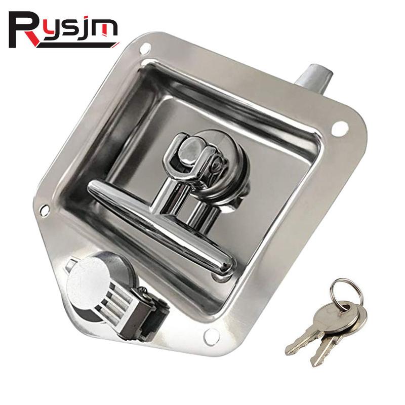 1 Pcs RV Yacht Door Lock Accessories Stainless Steel Toolbox Lock t-Toolbox Lock for Caravan Truck RV 1pc