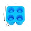 4 Cup Shape Silicone Ice Cube Mold Tray Summer Bar Party DIY Cold Drink Ice Compartment Mold Ice Cup Ice Cube Tray Kitchen Tool