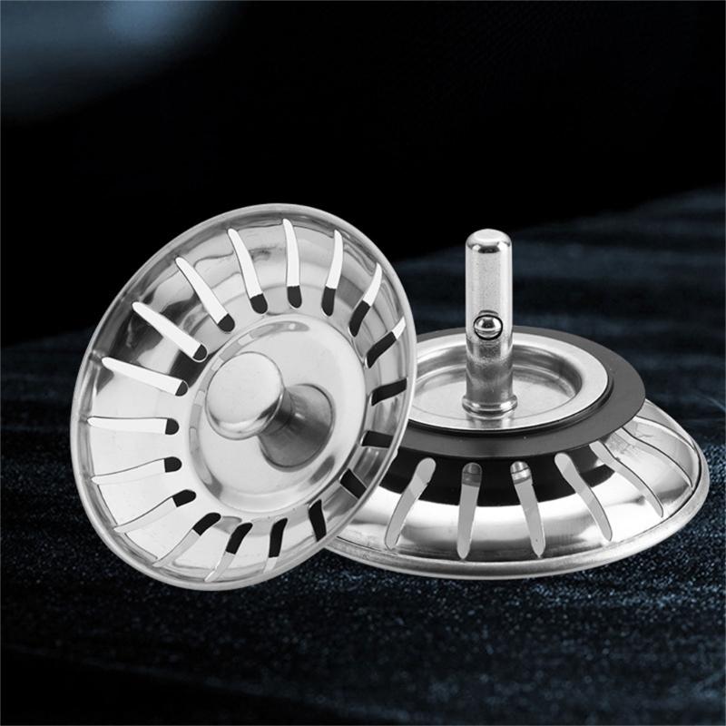 Kitchen Sink Drain Basket Stopper Replacement Sink Strainer Stainless Steel Mesh Filter Strainers Convenient Use