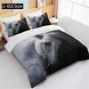 Gray Horse Print Bedding Animal Printed 3 Piece With Duvet Cover And 2 Pillow Cases Modern Comforter Cover