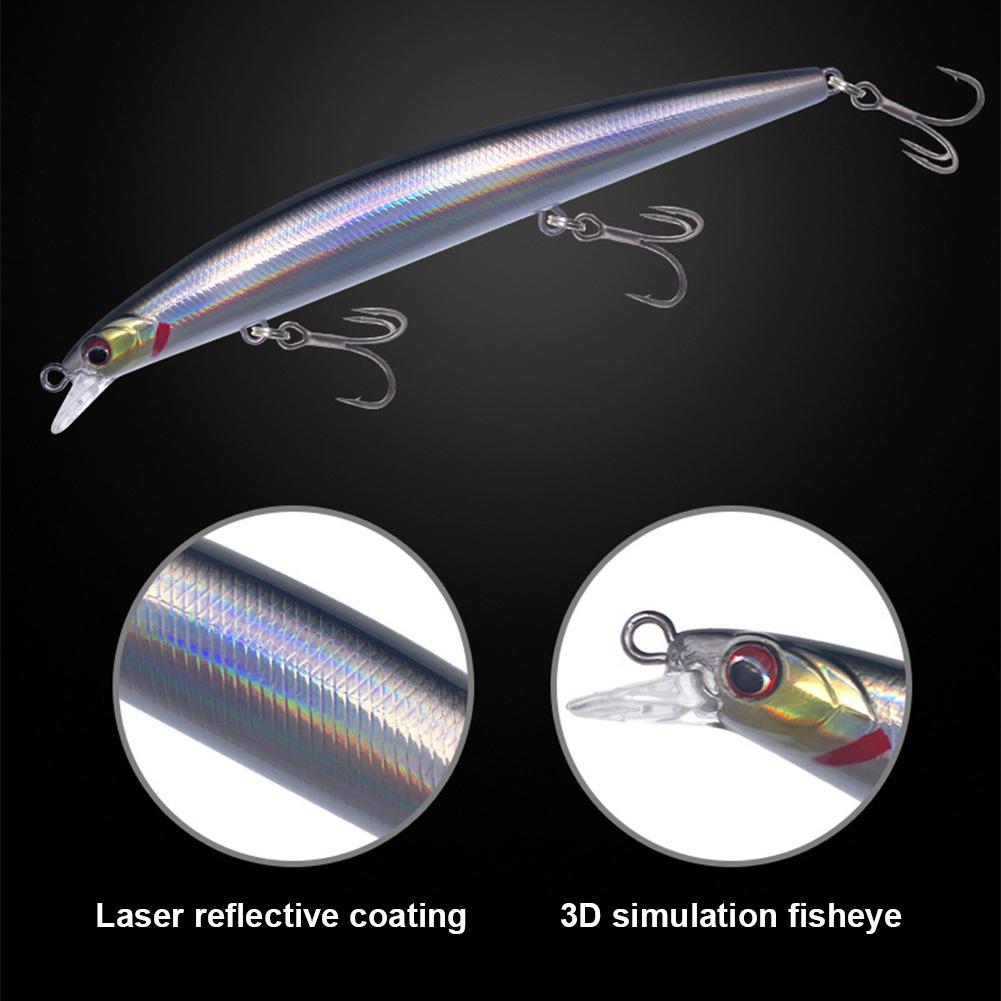 Minnow Fishing Lure 3D Eyes Artificial Bait Fishing Bait Fishing Accessory for Pike Carp Perch Trout Fishing