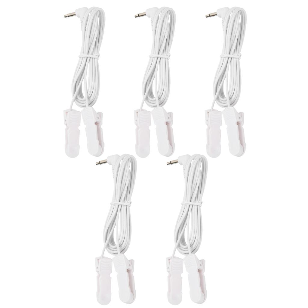 5pcs / Bag 3.5mm Ear Clip Electrode Lead Wires Cable for TENS Unit Physiotherapy Machine