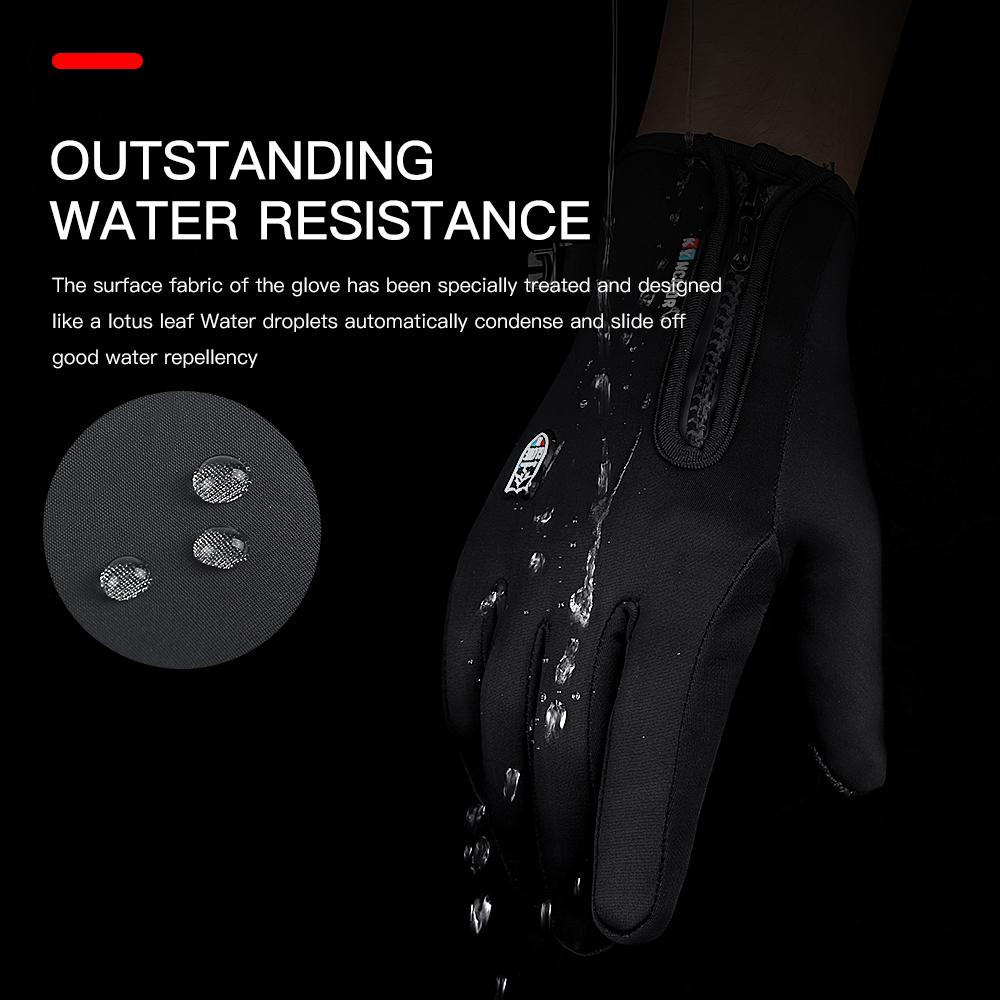 Winter Cycling Gloves Waterproof Touchscreen Full Finger Outdoor Bike Motorcycle Running Hiking Sport Gloves