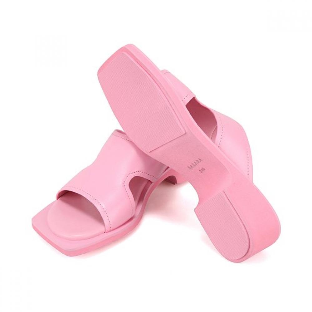 Barbara LeaTher One Color Point Signature The Flat 4cm Mule 3 Colors Bbj392