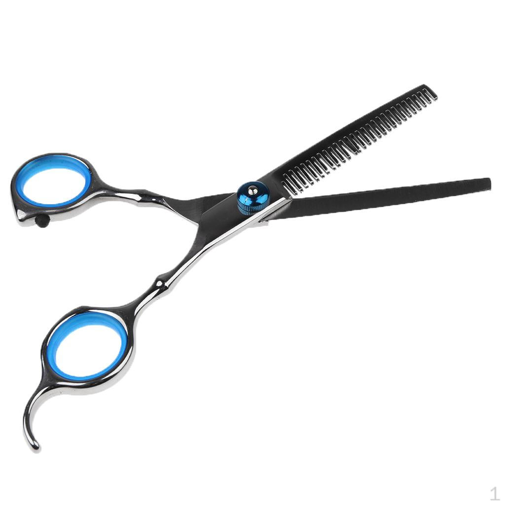 

Hairdressing Scissors - Pointed and for Men Women (6 Inches Hair / Thinning) Blue Thinning