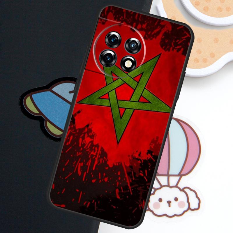 Morocco Moroccan Flag Case For OnePlus Nord 5 CE 3 4 Lite N20 N30 OnePlus 15 13 12 11 10 Pro 10T 12R 13R 15R Cover