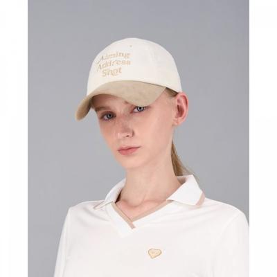 GOXO Ivory Corduroy Ballcap Aiming