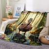 1 Pezzo Coperta in Flanella con Stampa Cartone Animato, Alta Qualità Confortevole per Tutte le Stagioni, Decorazione per la Casa, Calore e Comfort, Perfetta per Regalo di Natale Compleanno