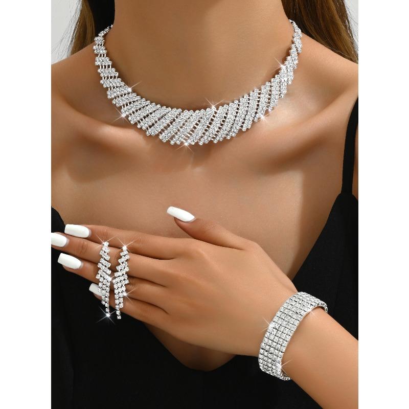 Women's Accessories Evening Party Decorative Jewelry Necklaces, Earrings, Bracelets, Rings for Weddings