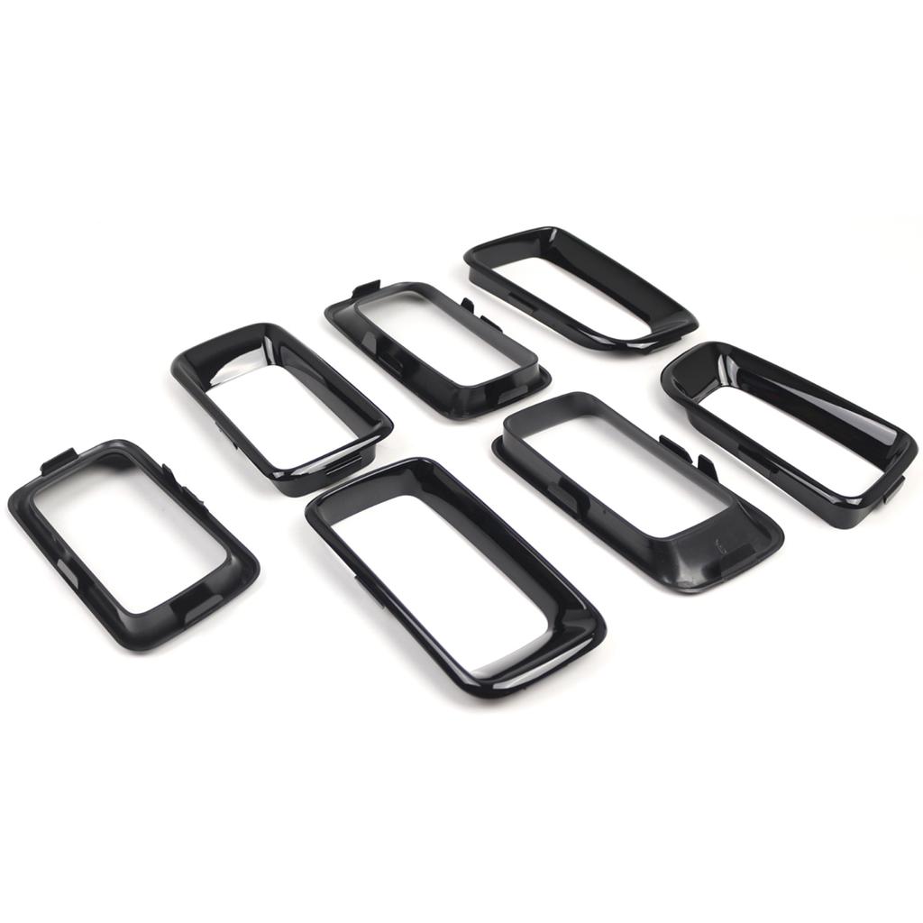 7pcs Front Grille Grill Insert Cover Frame Replacement for Jeep Compass from 2011 to 2016, 51137449207, 51137300589