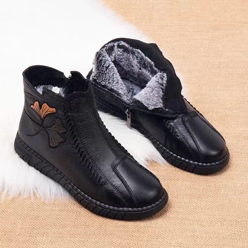 

2025 Женские зимние плюшевые хлопковые ботинки - Нескользящая мягкая подошва для комфорта 38