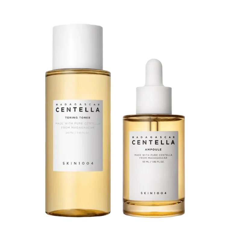 [Продано 5,3 млн] SKIN1004 Мадагаскарская ампула с центеллой 55 мл + Тонизирующий тонер 210 мл Набор kbeauty