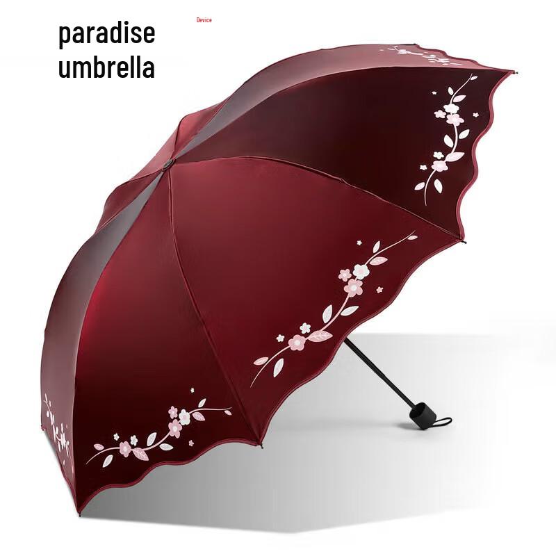 Heaven Black Glue Sun Protection Three-Fold Umbrella