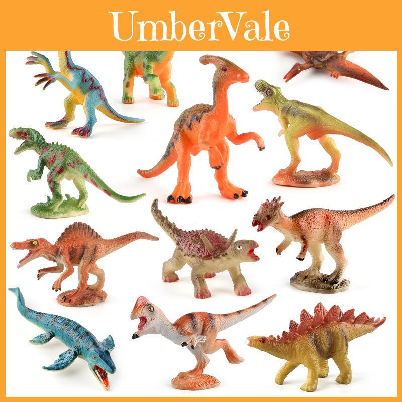 Realistic Pvc Mini Dinosaur Figurines Set Featuring Tyrannosaurus Stegosaurus Velociraptor And Pterosaur Models