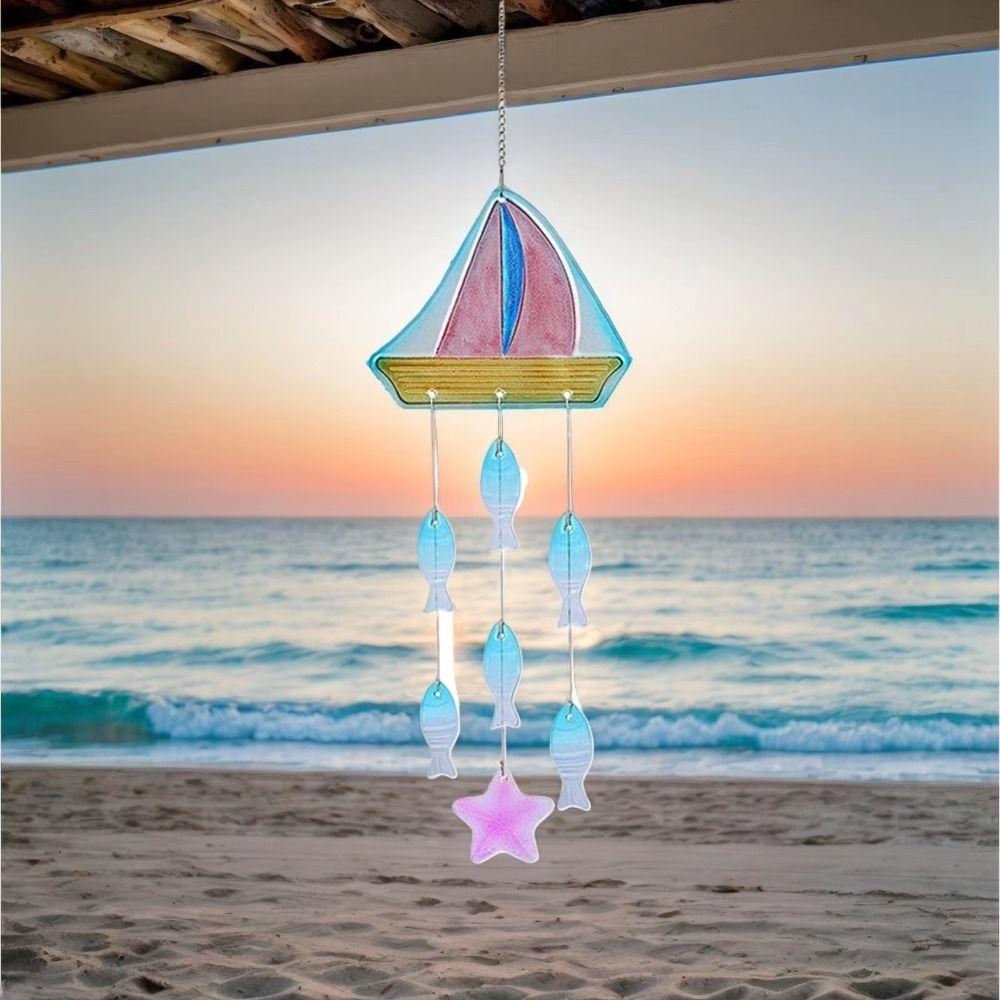 Colorful Wind Chime Novelty Hanging Pendant Garden Decor Sun Catcher Blessing