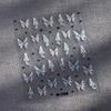 5D illusion polarized butterfly nail sticker pink purple blue fashionable self-adhesive butterfly nail art decoration sticker