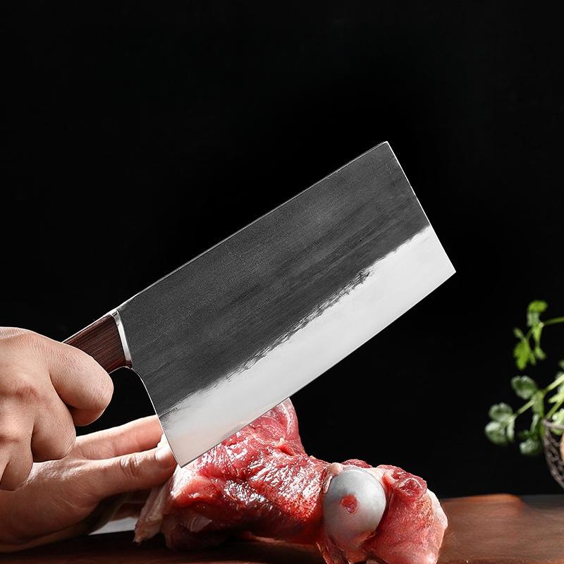 Handgeschmiedete Scharfe Fleischschneidemesser Fischslicer Gemüse Schneider Edelstahl Metzger Hackbeil Messer Massivholzgriff