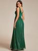 Ever-Pretty Women's Double V-Neck Sleeveless Floor Length Evening Dresses With Subtle Glitter