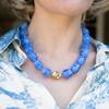 Bohemian Multicolored Square Bead Necklace Retro Irregular Resin Beaded Choker Statement Necklaces for Women Beach Jewelry Gift