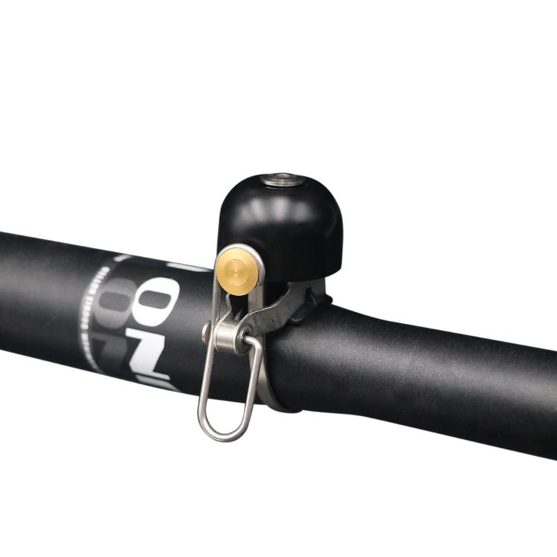 Bicycle Bell Clear Loud Sound Stainless Steel MTB Road Bike Safety Alarm Bell Cycling Handlebar Horn With Mounting Lock Plates