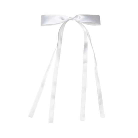 Spinka do włosów dla dziewczynki Długa wstążka Węzeł Dekoracyjna spinka do włosów Dekoracja tylnej części głowy Metalowe szpilki Akcesoria do włosów na Walentynki