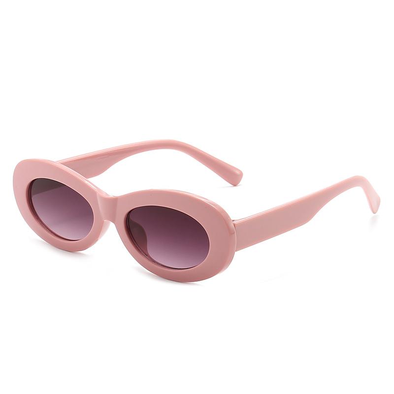 

New Oval-shaped Trendy Sunglasses For Men And Women, Uv-protective Sunglasses, Multi-color Retro And Unique Sunglasses 5222 рожевий