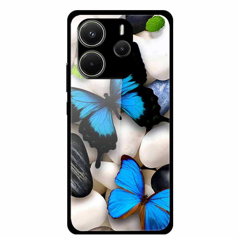 Case For Redmi Note 14 4G Case Note14 Coque Tempered Glass Hard Back Cover For Xiaomi Redmi Note 14 5G Phone Case Soft Bumper