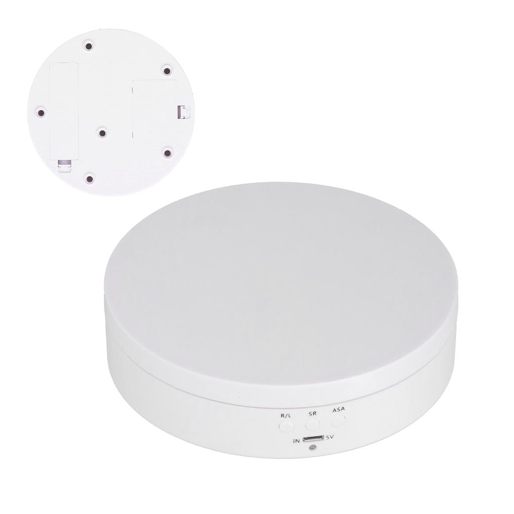 Rotating Display Stand Pluggable USB Automatic Jewelry Turntable Holder Tray for Ornaments 5V Input