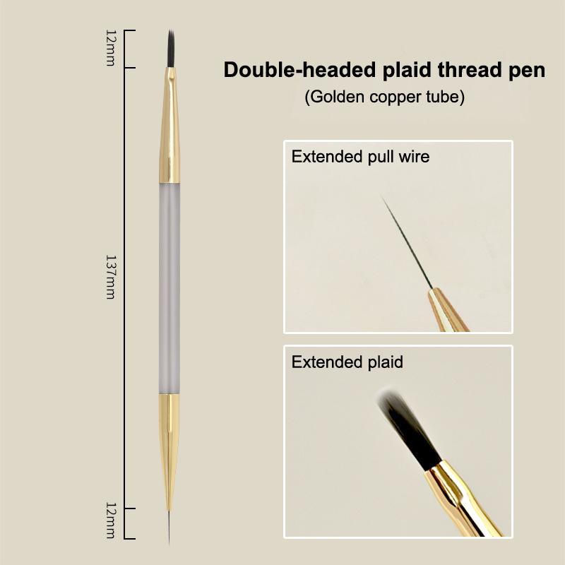 Nail Art Brush Multifunctional Stripe Liner Brushes Modeling Water Ripple Diy Design Hard Bristle Brush Nail Art Tools