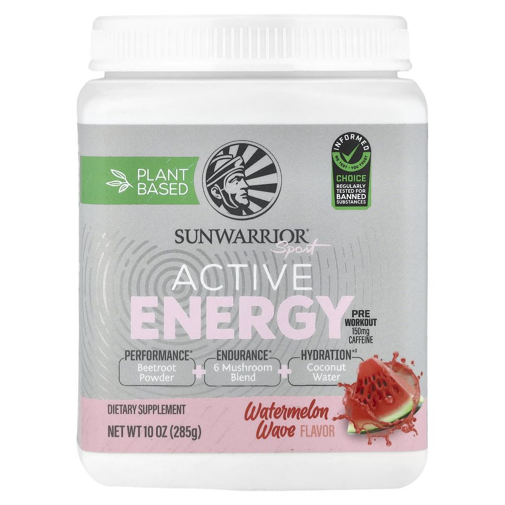 Sports, Active Energy Pre-Workout Supplement, Watermelon Wave, 285G(10Oz)