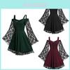 Atemberaubendes Vintage Mittelalter-Partykleid für Damen mit großem Schwingrock, perfekt für Cosplay und Halloween