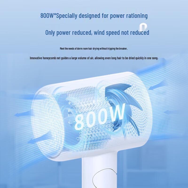 Midea FZ105 Negative Ion Foldable Hair Dryer CN plug (adapter included)