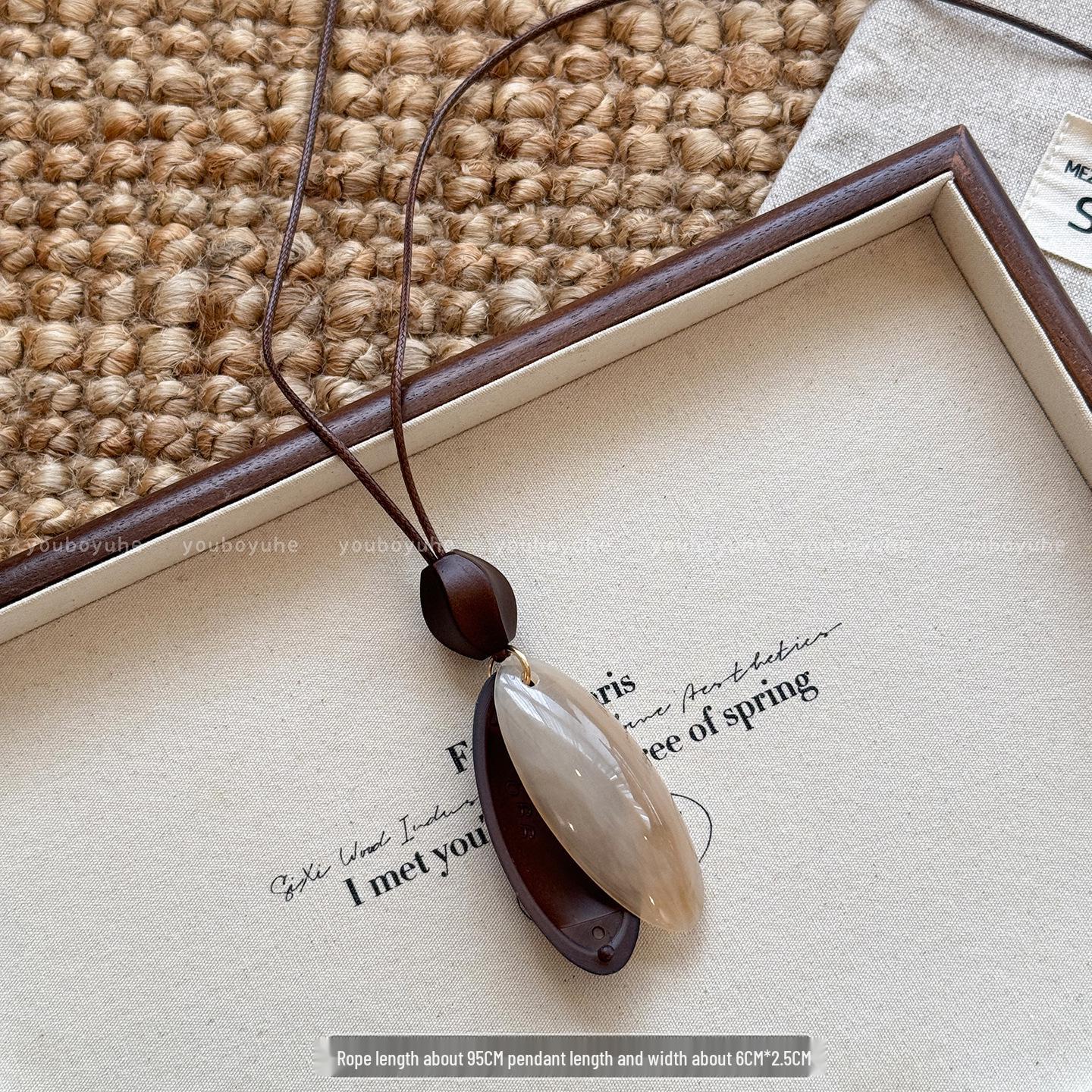 

Китайская эстетика, ретро, омбре, длинное ожерелье для женщин - 2025, высококлассная цепочка для свитера, уникальный нишевый дизайн