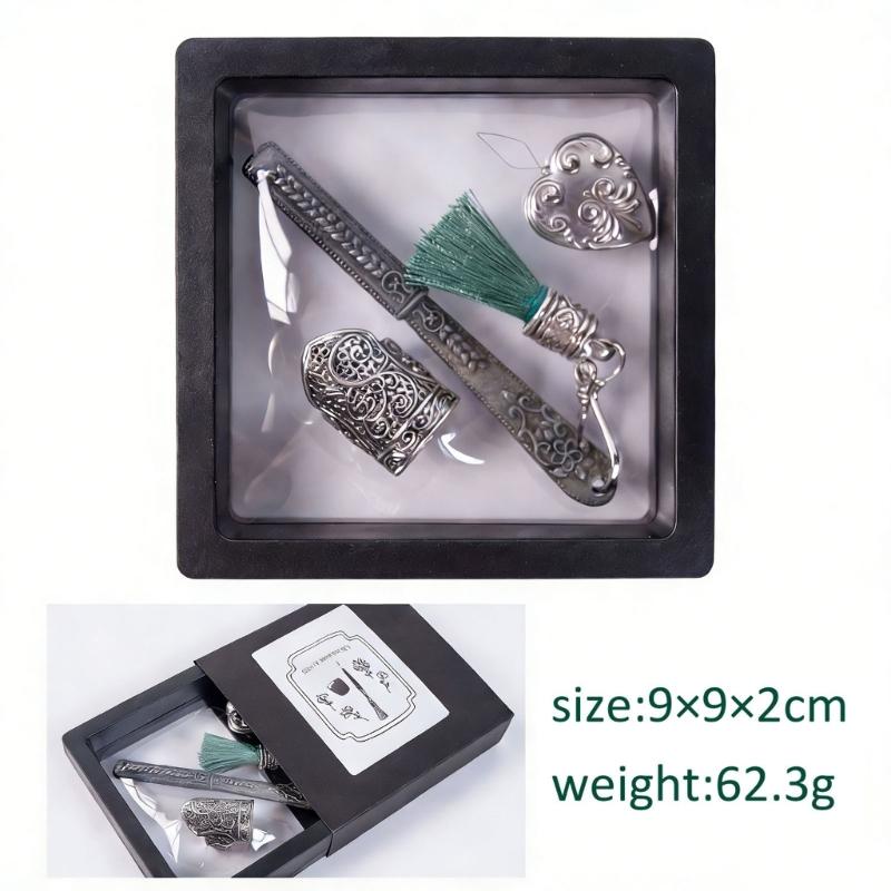 Retro Metal Seam Ripper With Magnetic Needle Threader And Thimble Finger Cover For Sewing Clothing Repair and Tailoring