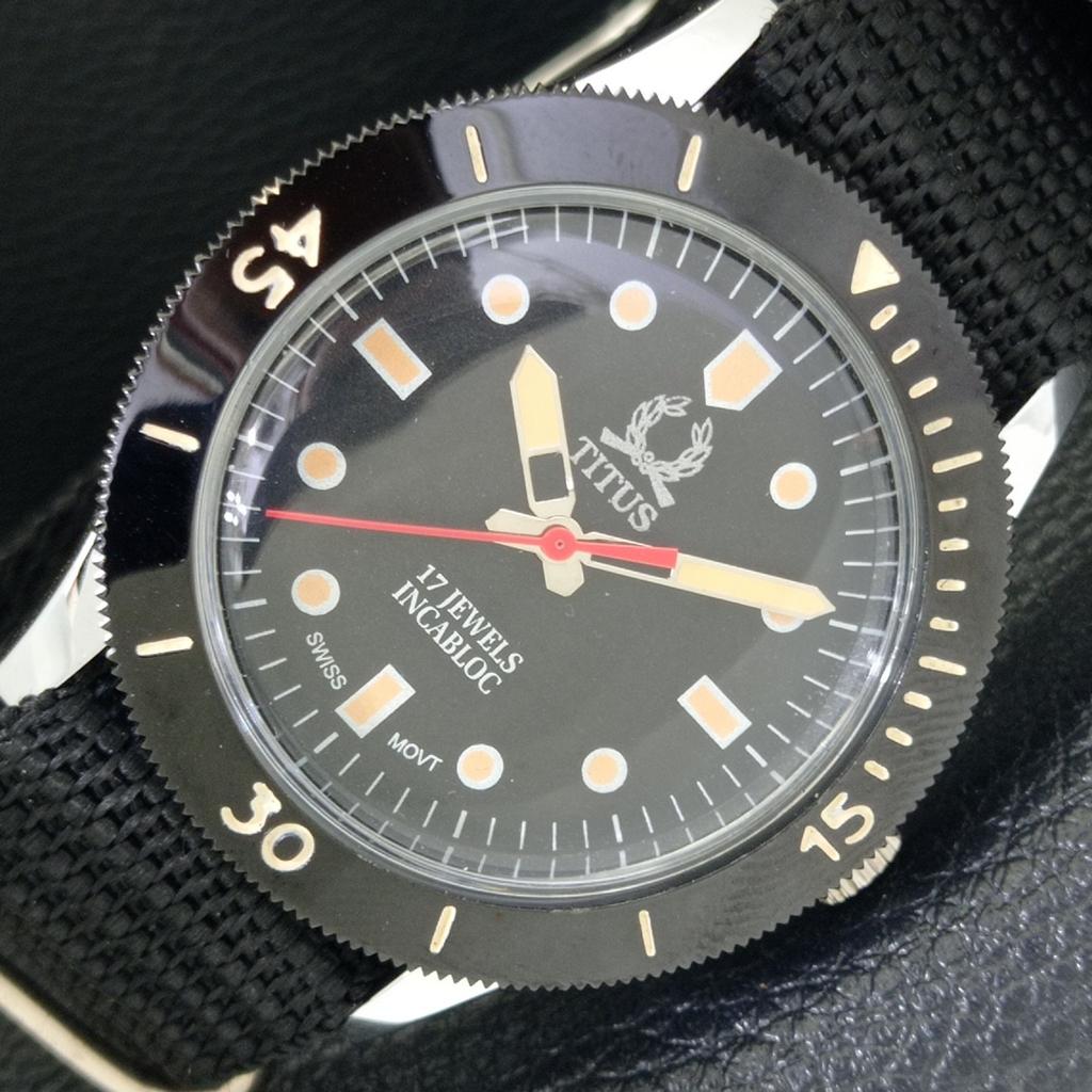 

ВИНТАЖНЫЕ ЧАСЫ TITUS SWISS С РУЧНЫМ ЗАВОДОМ, МУЖСКИЕ, ПОВОРОТНЫЙ БЕЗЕЛЬ, ЧЕРНЫЙ ЦИФЕРБЛАТ, a700224-5 R202-a700224