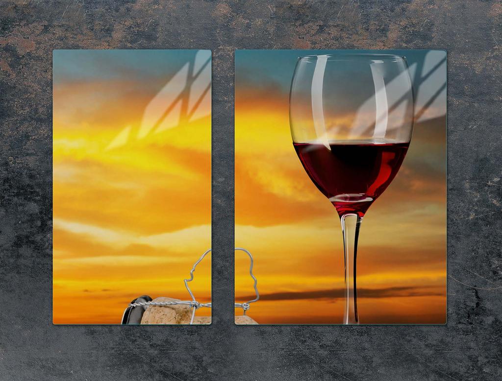 SZKLANA PŁYTA OCHRONNA NA KUCHENKĘ 70x52 WINO