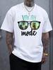 Vacay Mode Graphic T-shirt - Black Casual Summer Tee with Fashion Glasses & Palm Tree Design