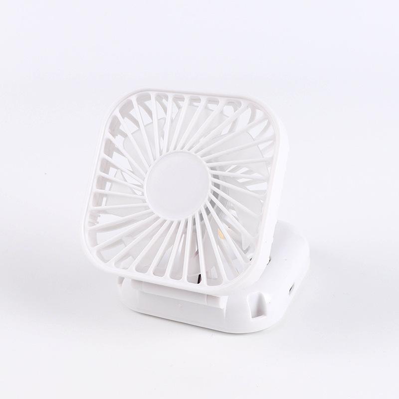 

USB Mini Fan Portable Pocket Fan Air Cooler Handheld Desktop Rechargeable Standing Fan Three Gear Wind Speed Adjustable белый