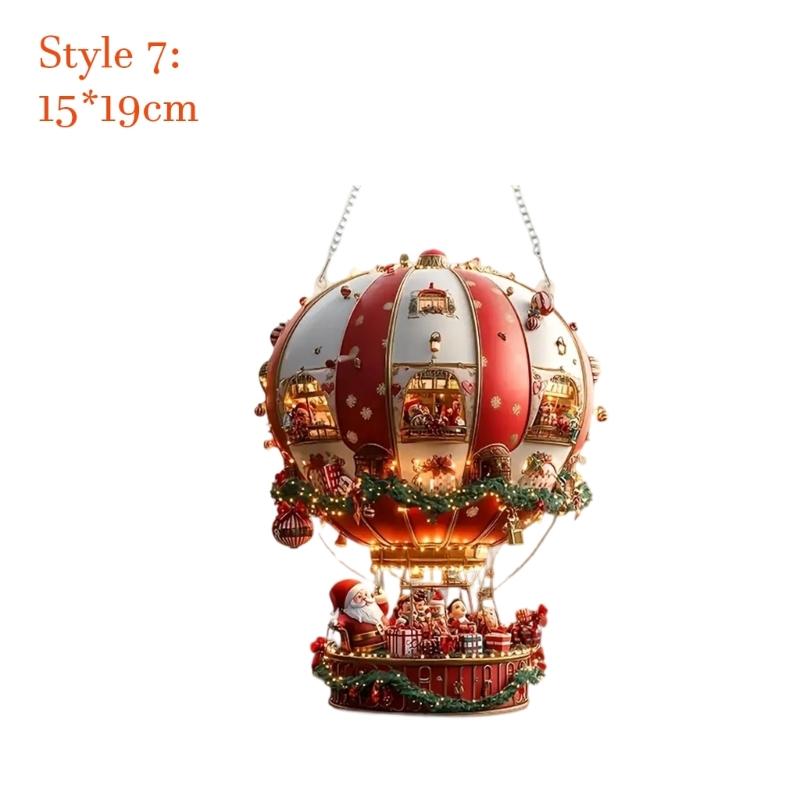 Clear Santa And Festival Tree Acrylic Hanging Craft Durable Efficient Christmas Decors Perfect For Indoors Outdoor Christmas Displays